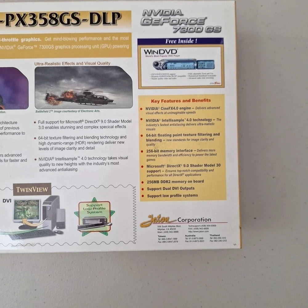 Jaton NVIDIA TuroChache 2.0 VIDEO-PX358GS-DLP PCI Express Graphics Vintage Open